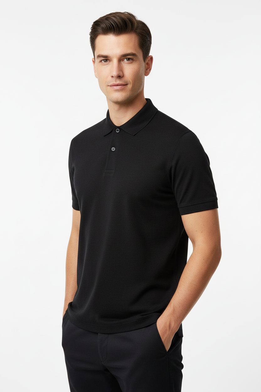 KANGRA Polo manica corta nera cod 6067