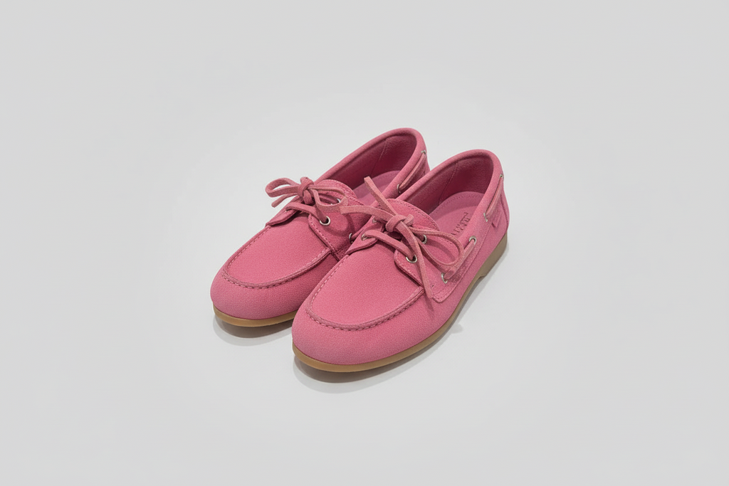 R23 Mocassino con lacci rosa cod 3049