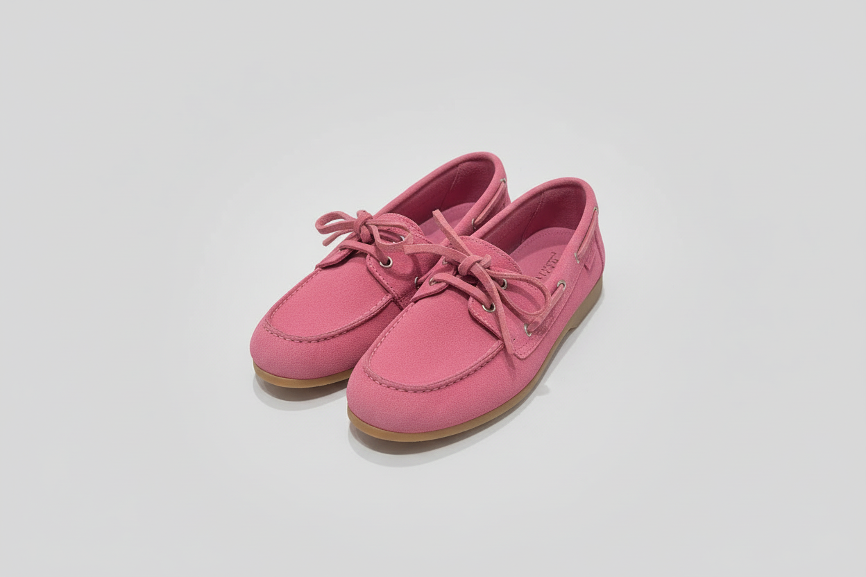 R23 Mocassino con lacci rosa cod 3049