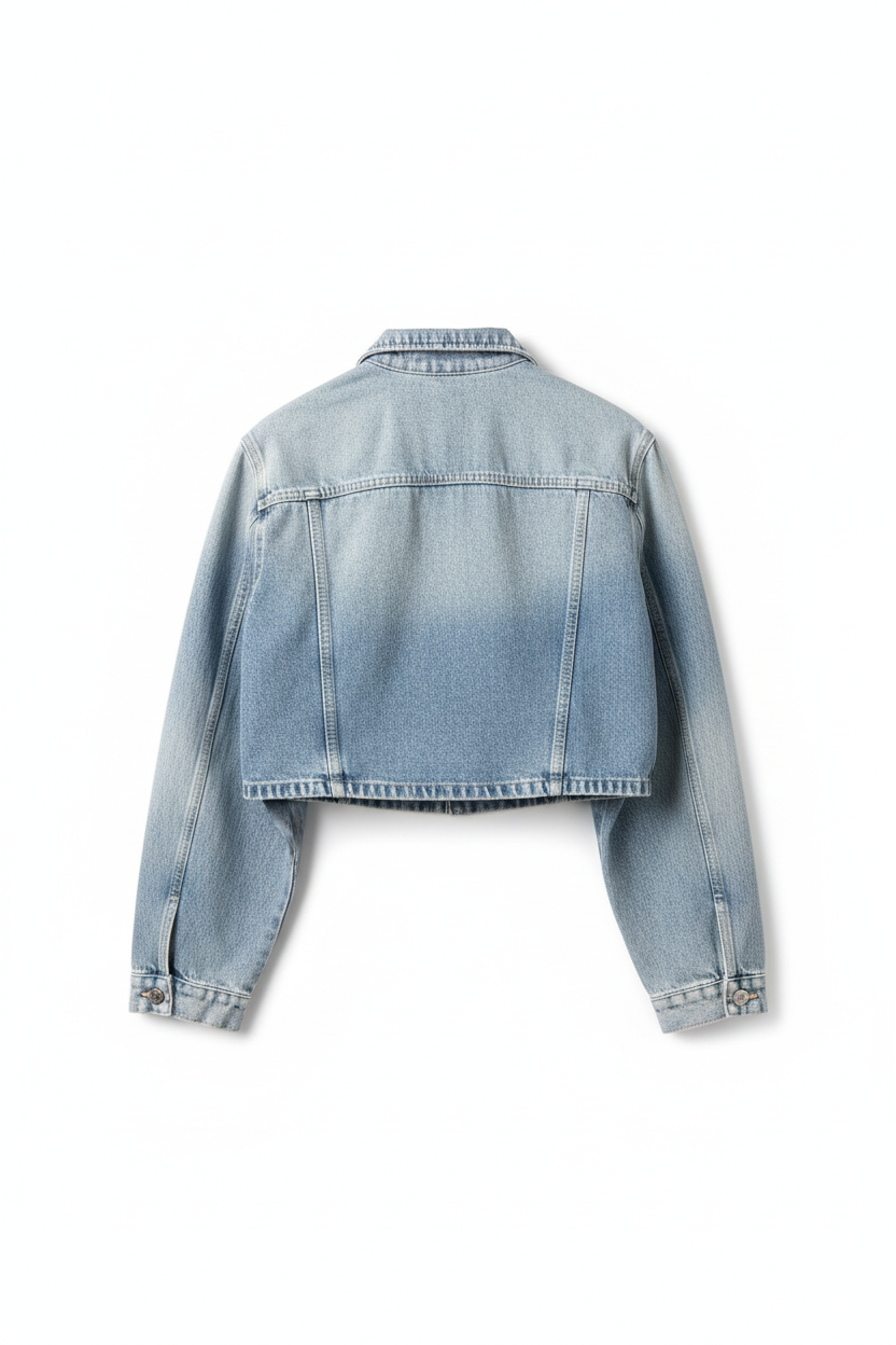 CYCLE Minny cropped denim jacket light cod 1093