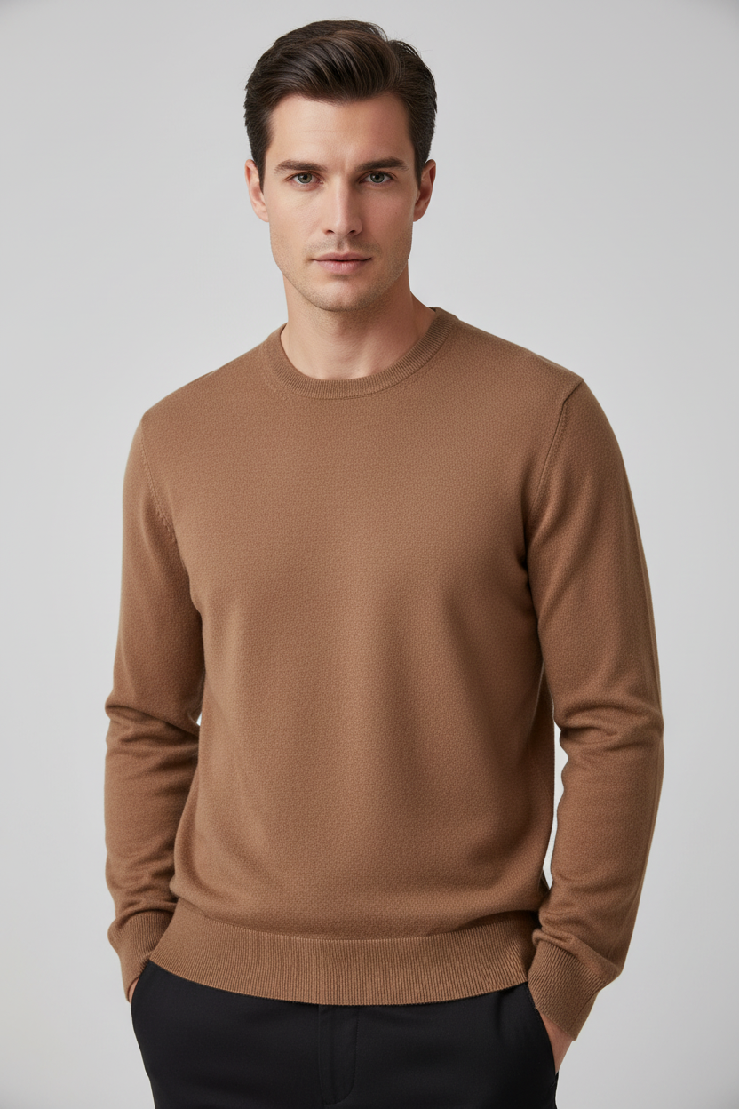 KANGRA Maglia girocollo manica lunga fango cod 6061