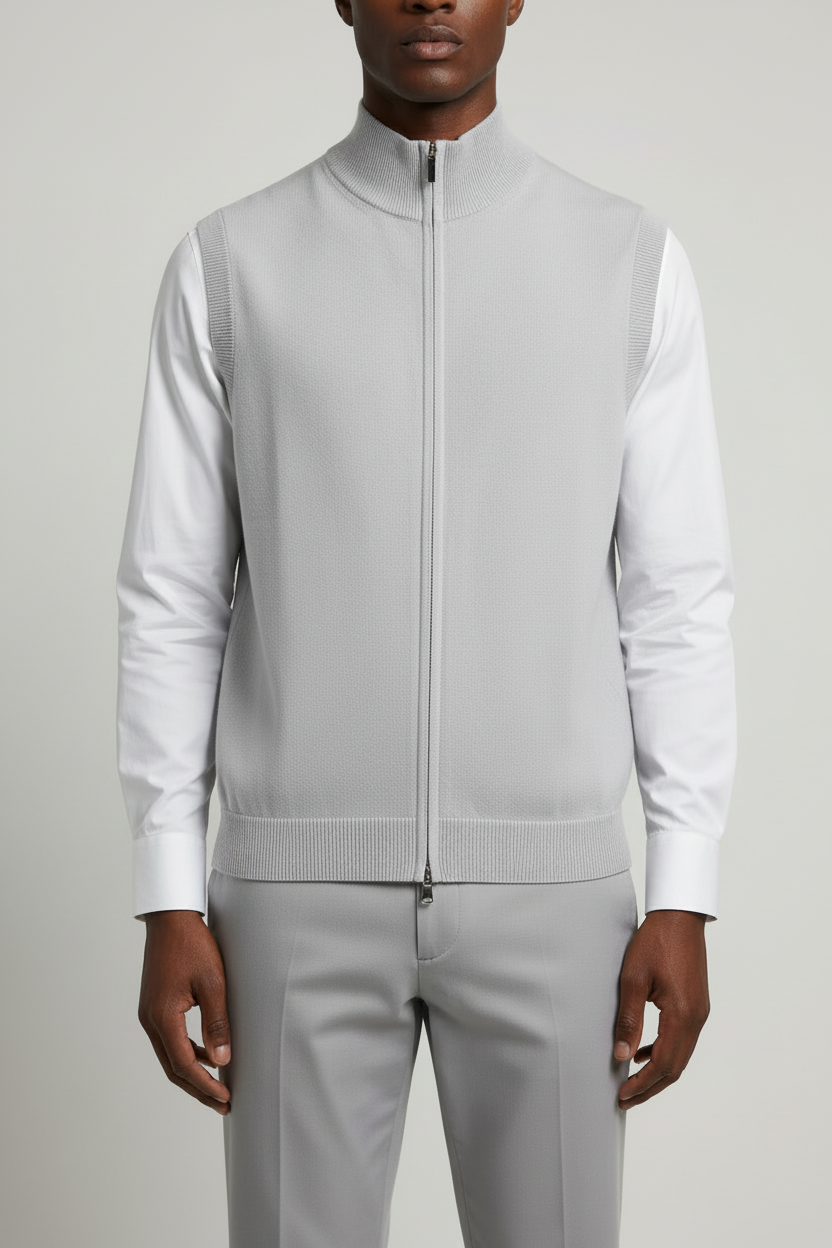 KANGRA Gilet in maglia grigio cod 6065