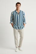 SAINT BARTH Camicia righe di lino cod 6099