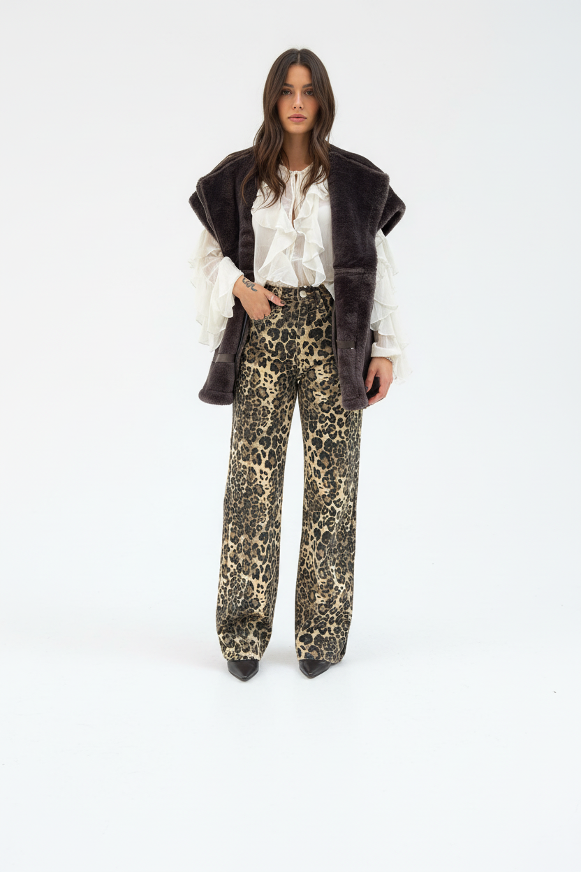 GLAMOROUS. Jeans palazzo maculato glamorous. COD.805