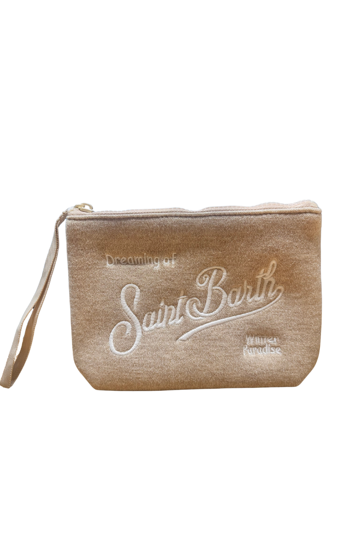 SAINT BARTH. Pochette Aline Wool 11 EMB Beige. COD.503