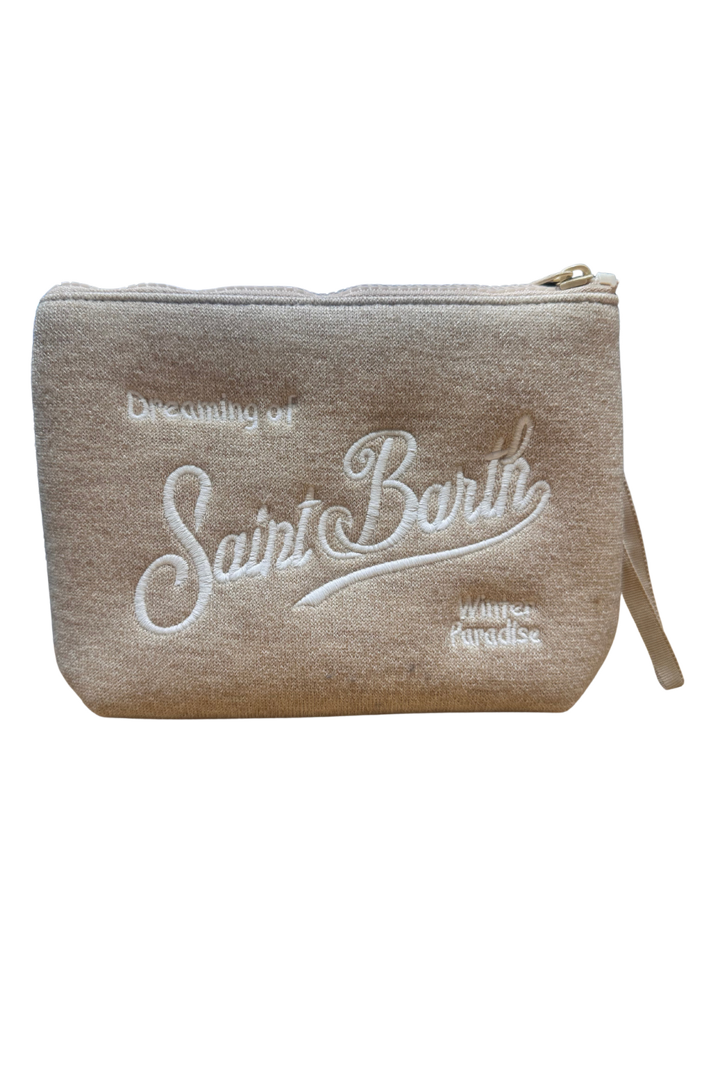 SAINT BARTH. Pochette Aline Wool 11 EMB Beige. COD.503