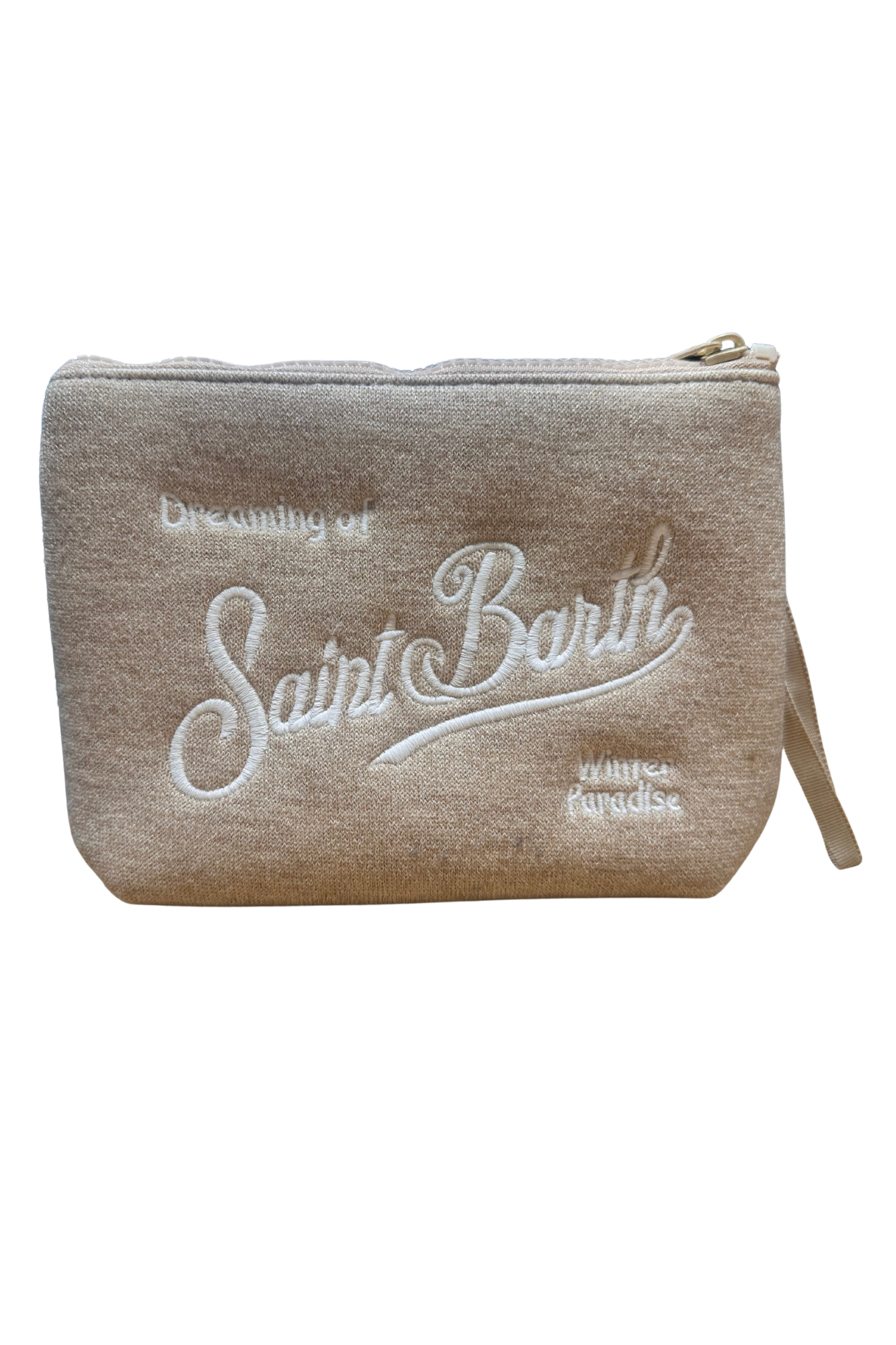 SAINT BARTH. Pochette Aline Wool 11 EMB Beige. COD.503