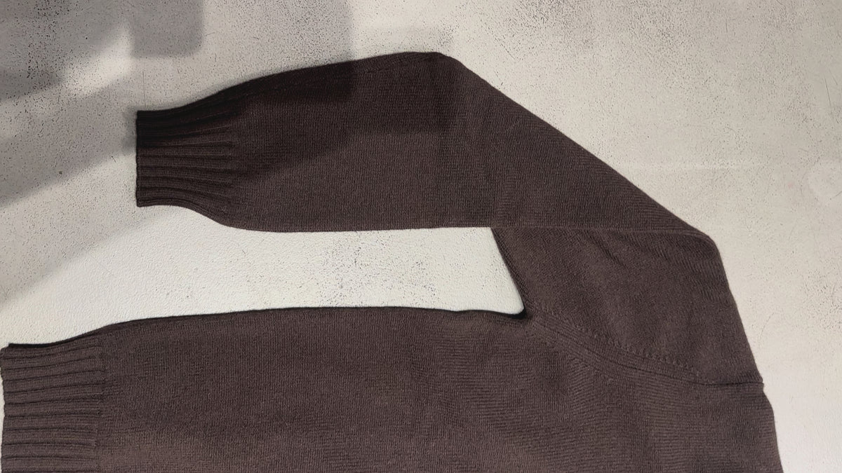 FILIPPO DE LAURENTIS Maglione cashmere con zip caffè cod 6123 iu