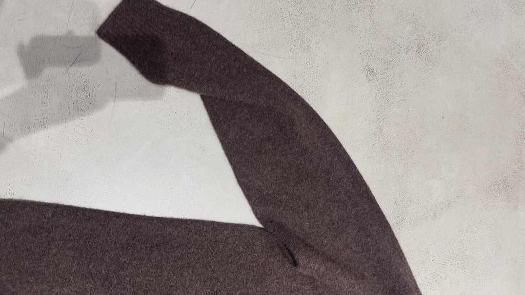 FILIPPO DE LAURENTIS Girocollo cashmere soffiato caffè cod 6122 iu