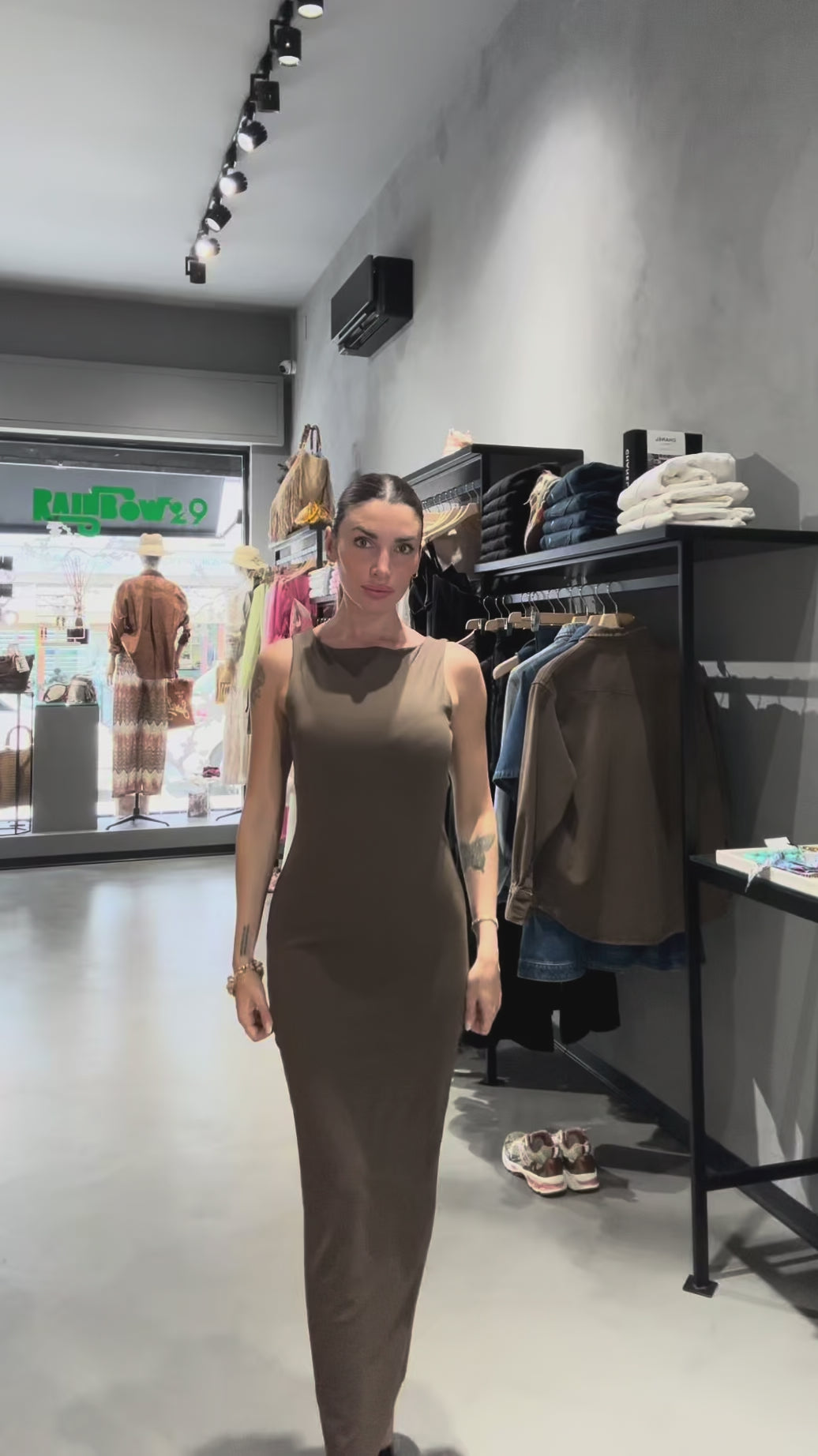 Glamorous Abito midi cioccolato cod.1196