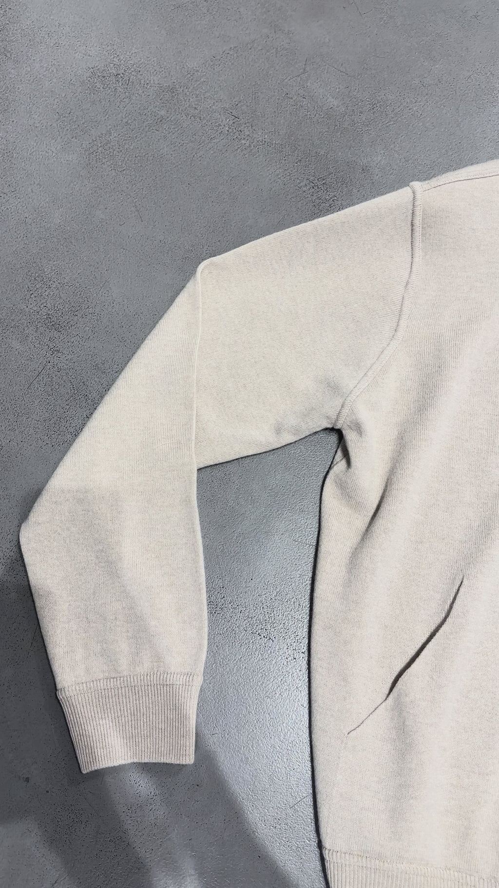 FILIPPO DE LAURENTIS Felpa con zip ecru cod 6116 iu