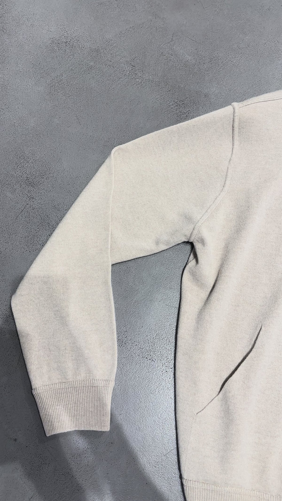 FILIPPO DE LAURENTIS Felpa con zip ecru cod 6116 iu