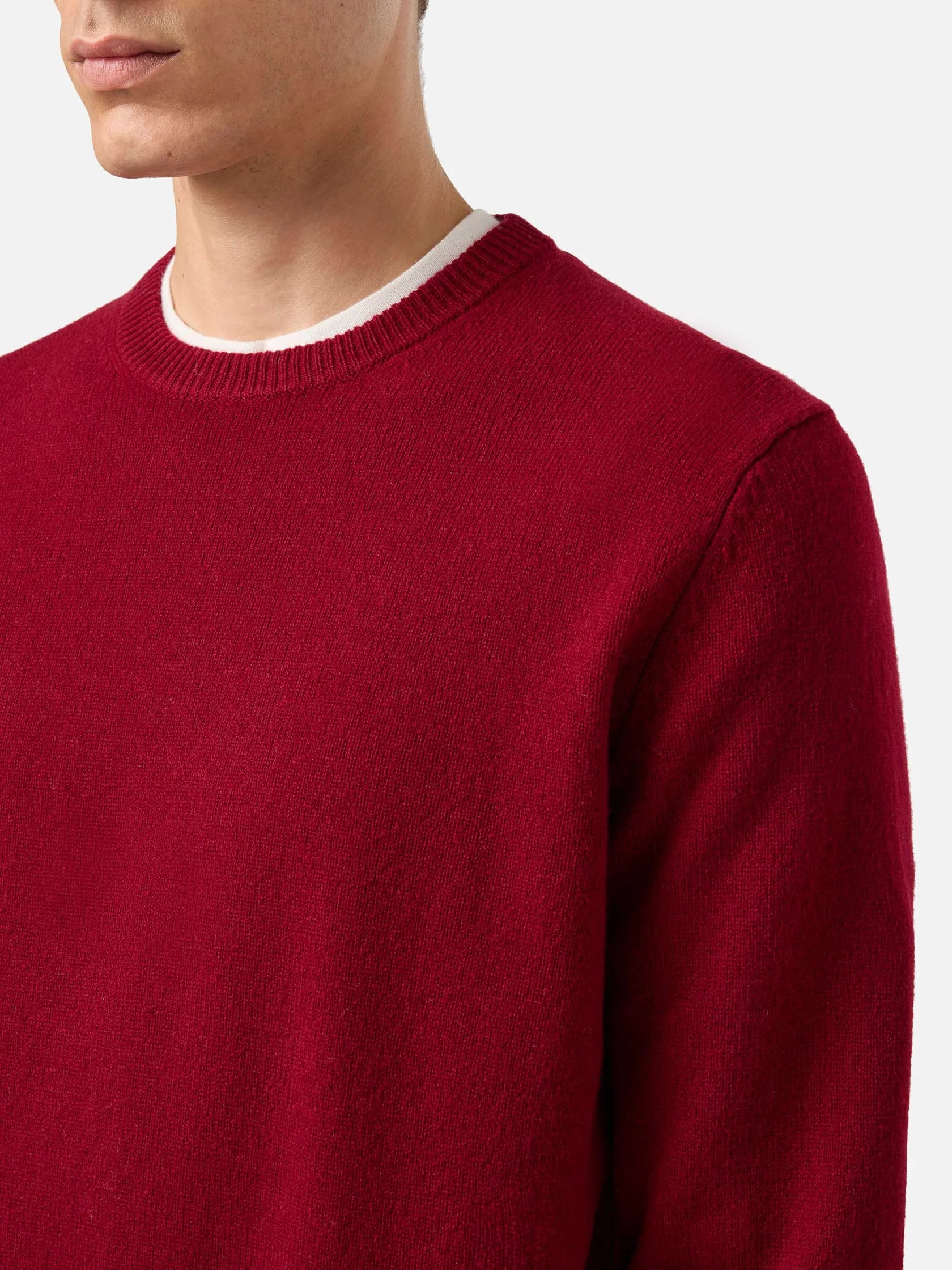 SAINTV BARTH. Maglione regent in lambswool bordeaux. COD. 215
