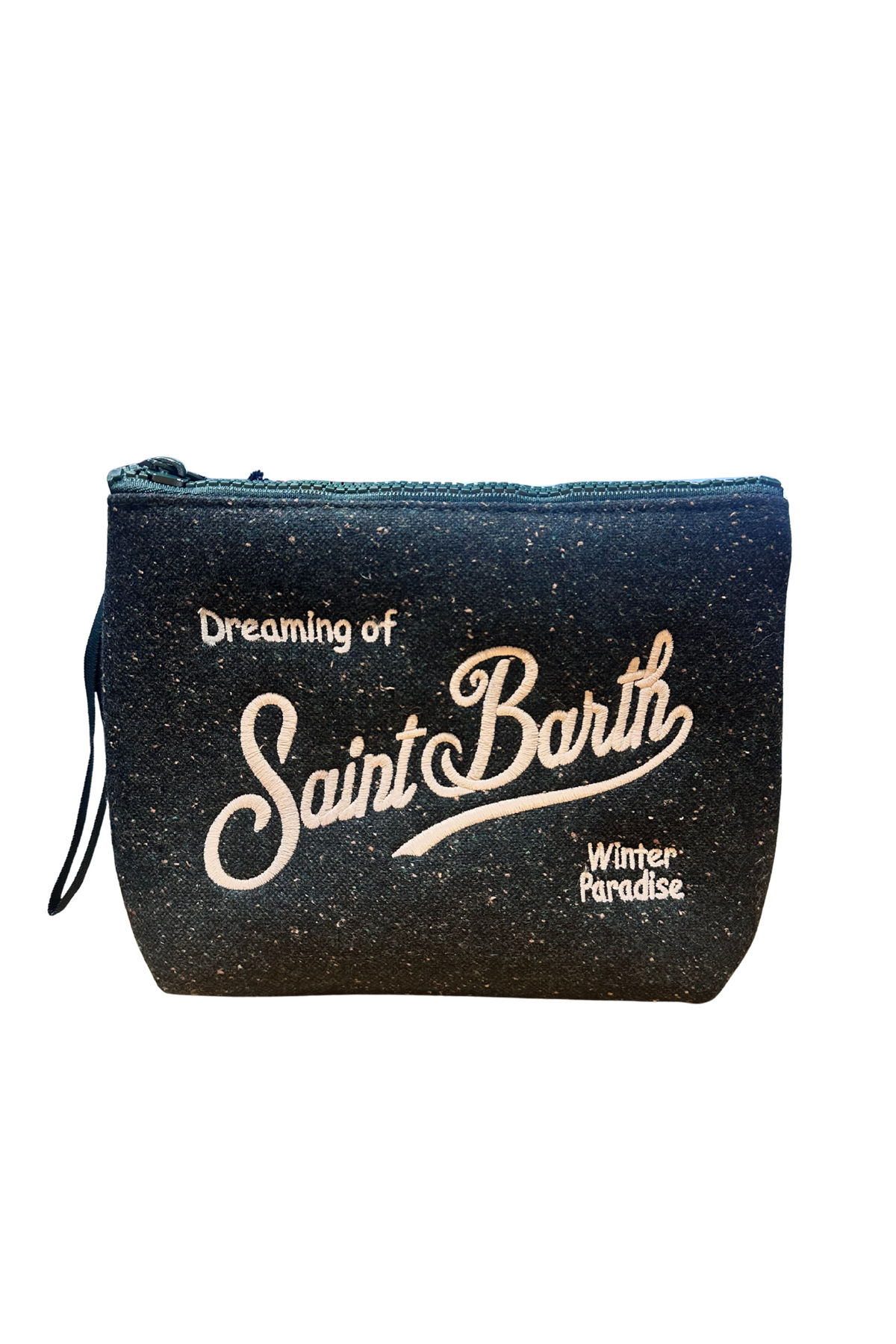 SAINT BARTH. Pochette Aline Donegal 51 EMB Verde. COD.508