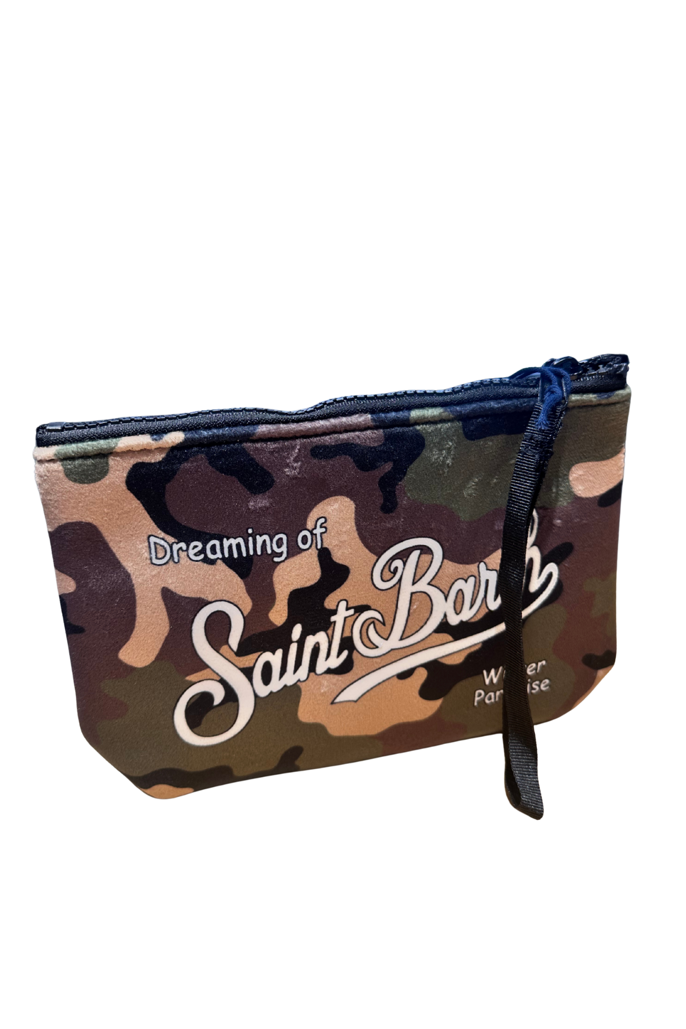 SAINT BARTH. Pochette Aline effetto lana con stampa camouflage. COD.507