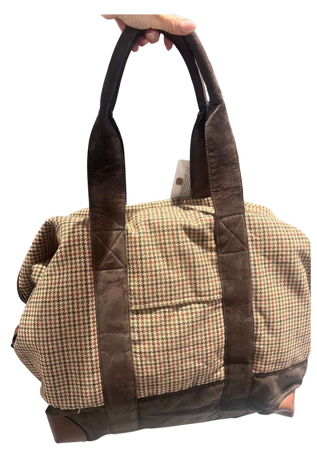 SAINT BARTH. TRAVEL BAG WOOL pied de poule soft. COD.501