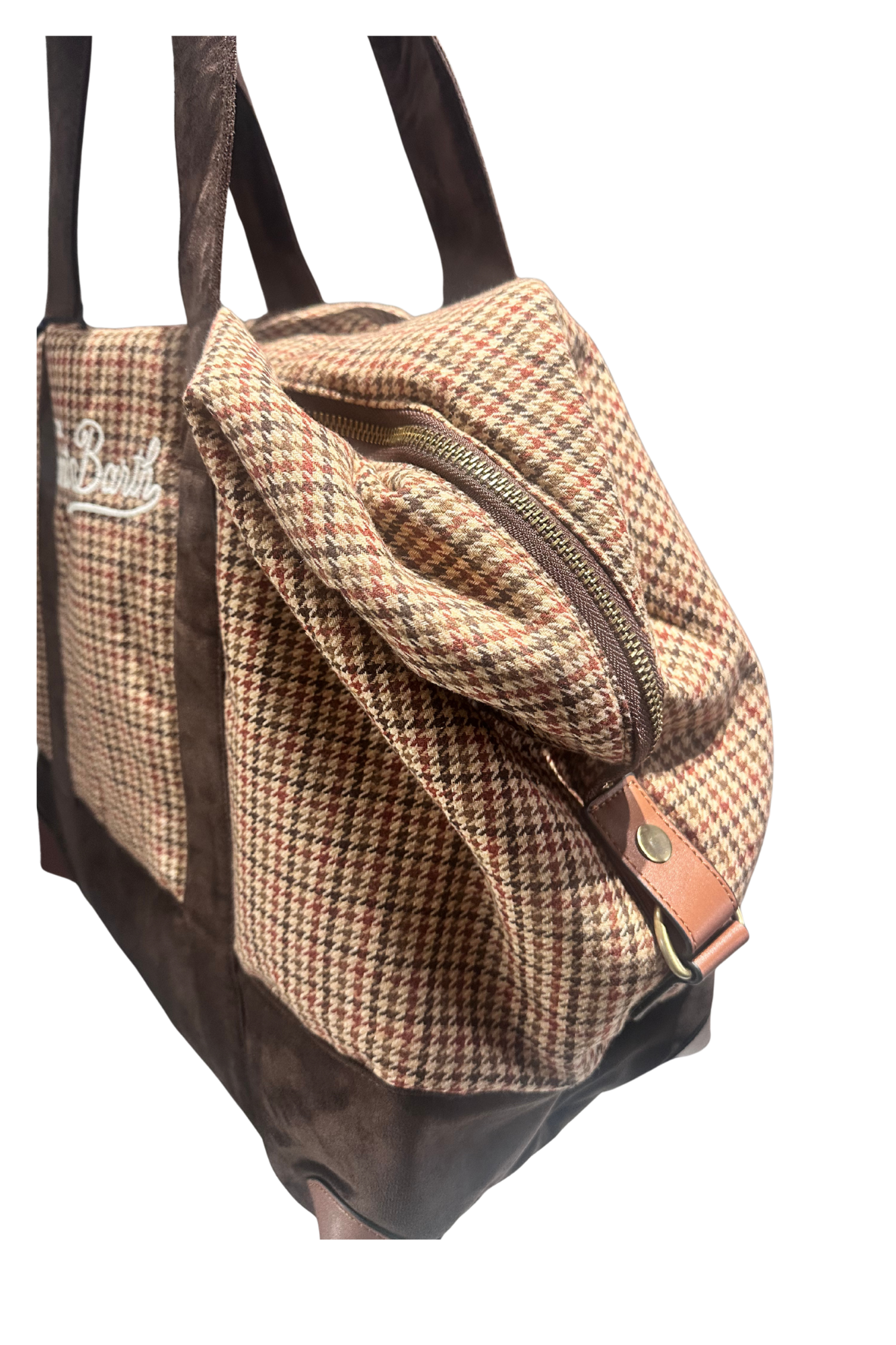 SAINT BARTH. TRAVEL BAG WOOL pied de poule soft. COD.501