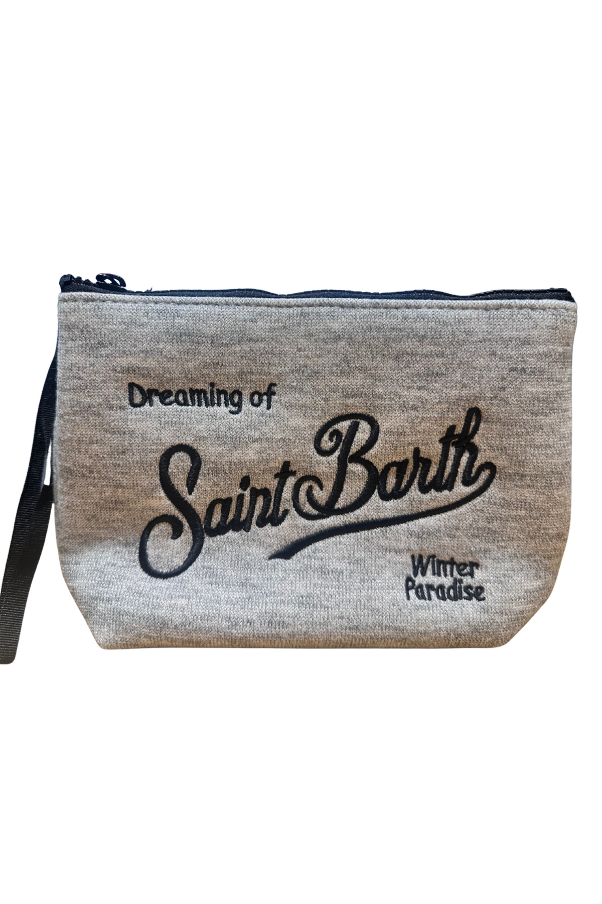 SAINT BARTH. Pochette Aline Wool 15 EMB Grigio. COD.504