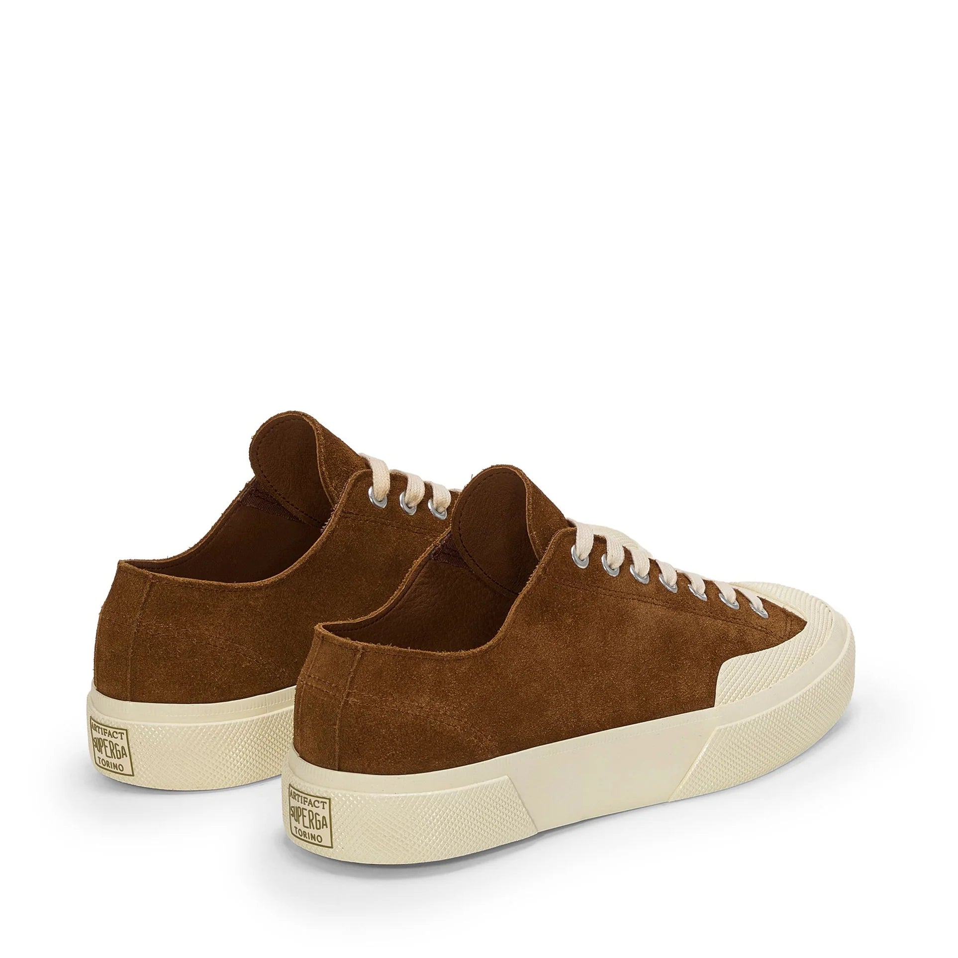 SUPERGA. Sneakers basse camoscio marrone. COD.327
