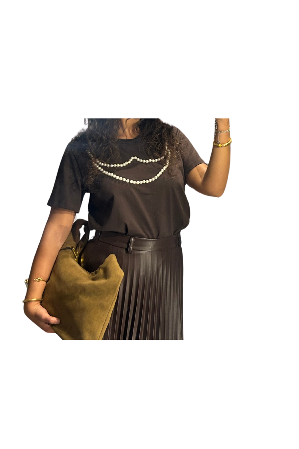 TENSIONE IN t shirt con perle. COD. 177